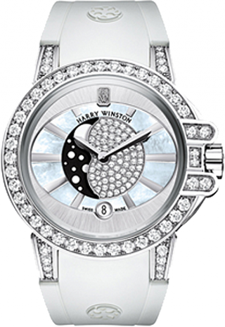 Review Harry Winston Ocean Lady Moon Phase OCEQMP36WW003 watch Replica